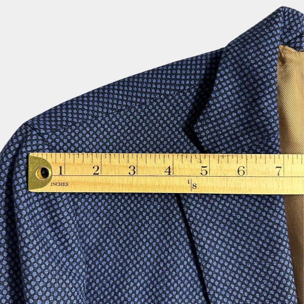 EREDI PISANO Made in Italy Mens Blazer 46 US Sport Coat 2-Button Jacket Blue